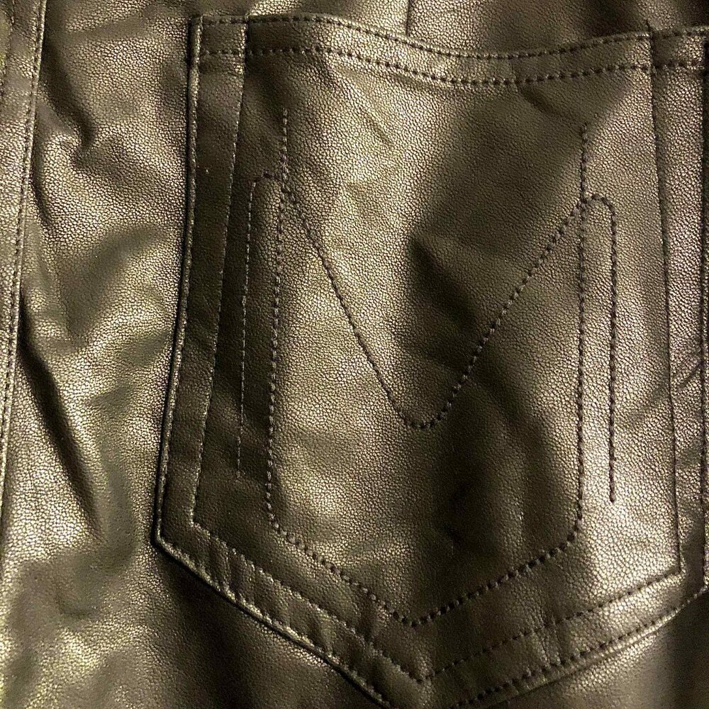 NWT SHOW ME YOUR MUMU Nashville Flare Vegan Leather Pants Black XS & L - Picture 8 of 11